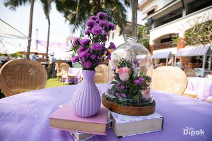 Tablescape and Floral detail — Pool Party decor — Alila Diwa Goa